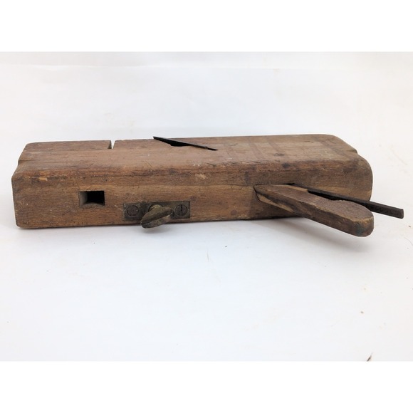 Very Rare Josiah King Adjustable Wood Rabbet Molding Plane Antique Tool - Picture 2 of 10